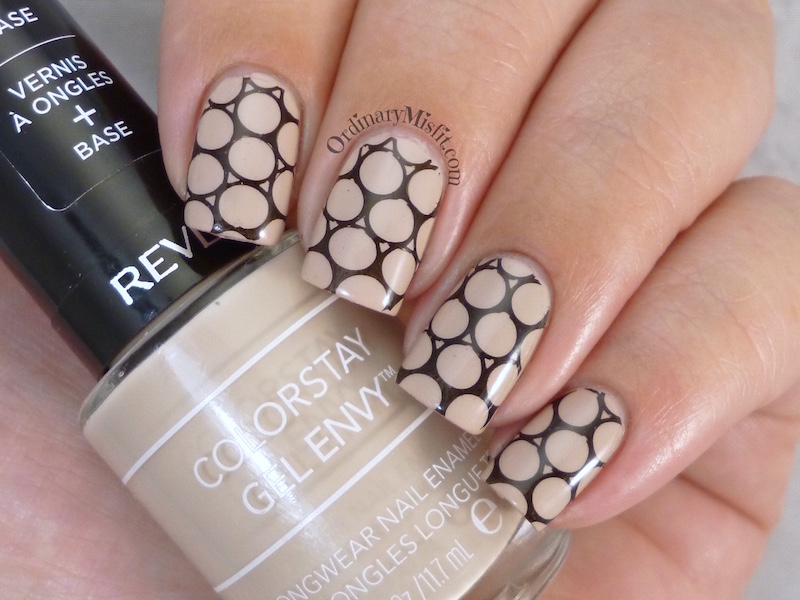 Nude with black stamping
