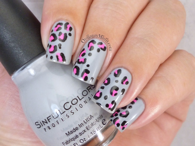 Leopard print nail art 3