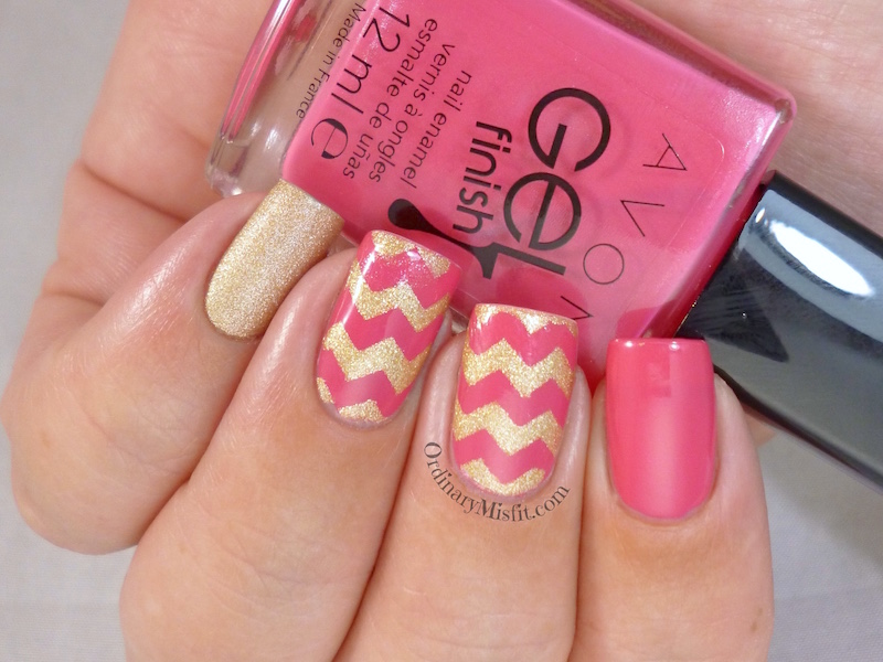 Pink and gold zig zag 3