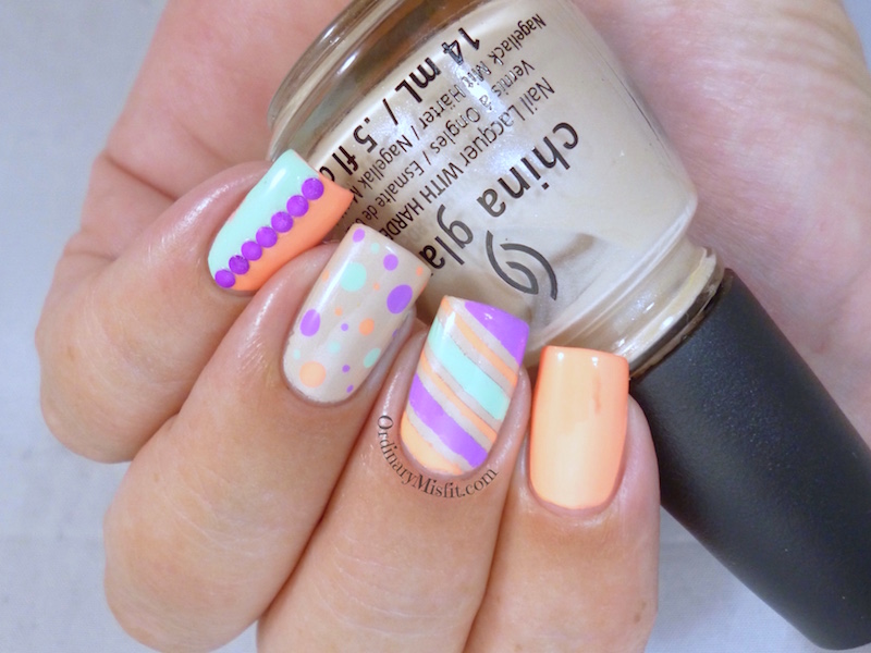 Nail Anarchy January challenge - Summer skittle 2