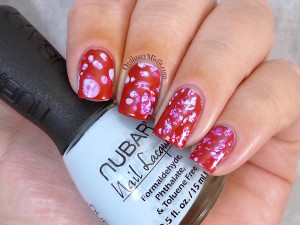 Water spotted twinsie nail art