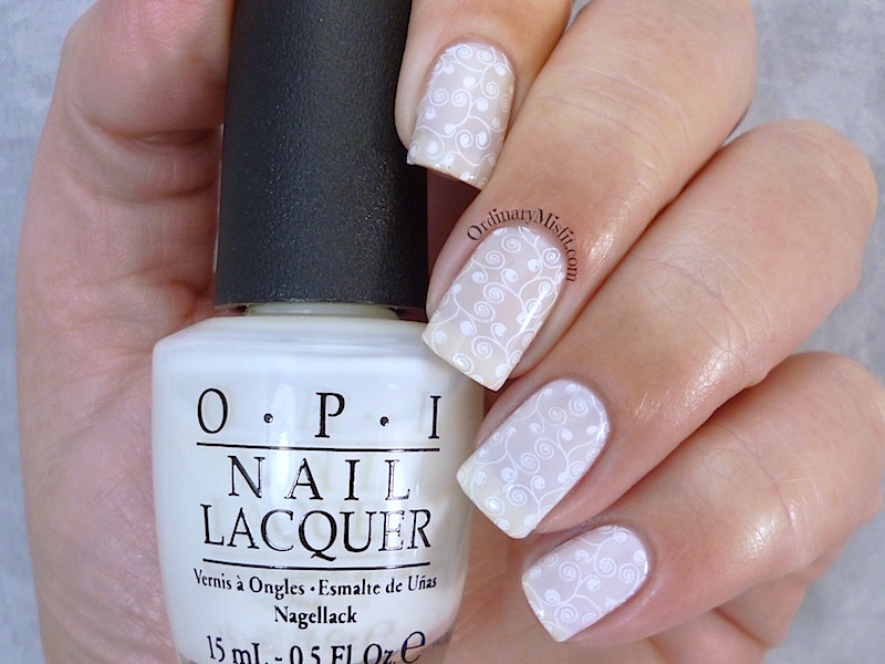 I started with 2 coats of OPI - Funny bunny. 