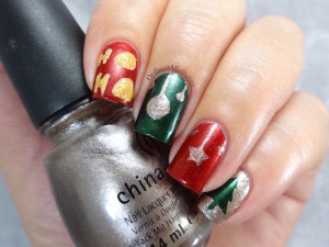 One month to christmas nail art