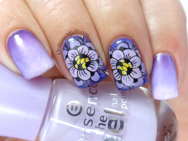 Purple petals nail art | OrdinaryMisfit