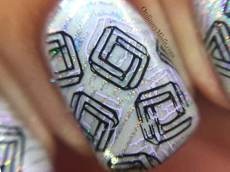 Layered swirls nail art macro