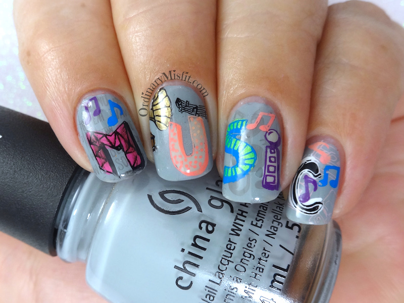 52 week nail art challenge - Inspired by music