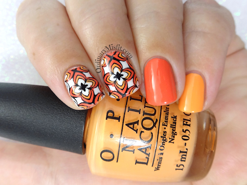 52 week nail art challenge - Orange