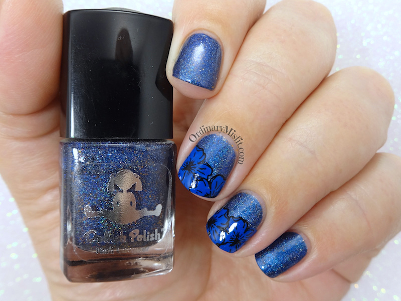 Blue on blue nail art