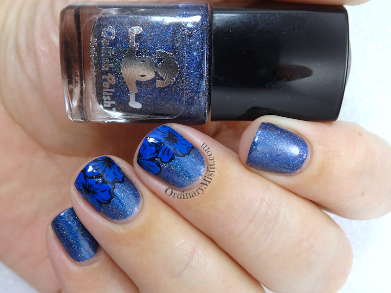 Blue on blue nail art