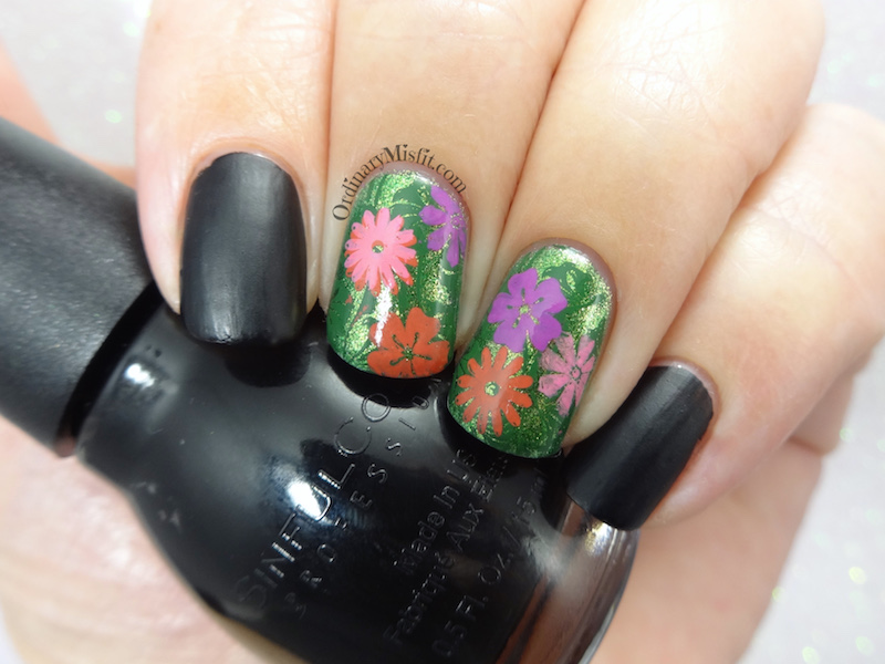 Flower forest nail art