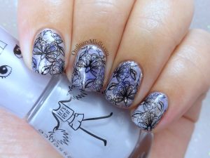 Lavender fields nails art