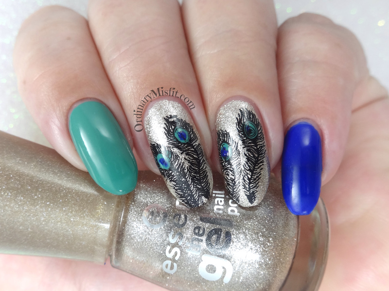 Polished Pretties monthly manis April - Peacock
