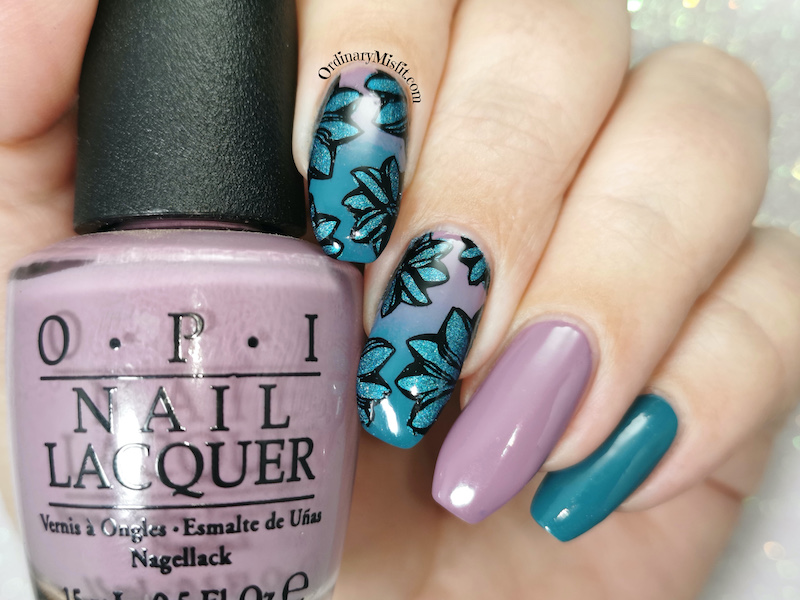 Teal flowers and gradients